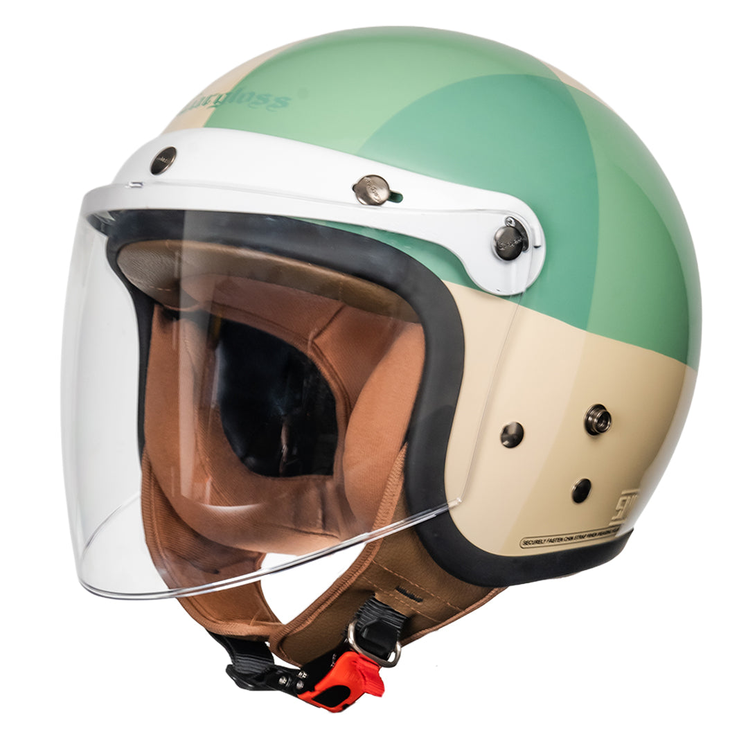 Cargloss CFH Hijab Retro Helm Half Face - Geometric Forest Dust