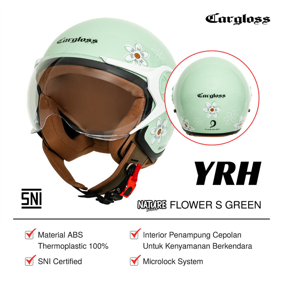 YRH Hijab Flower S Green