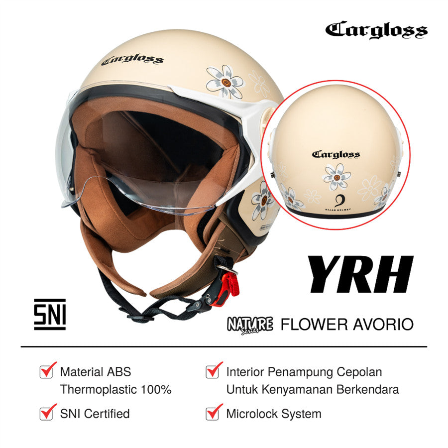 YRH Hijab Flower Avorio Naiade