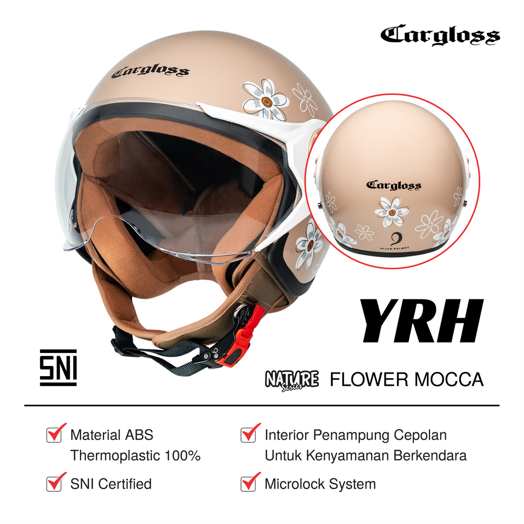 YRH Hijab Flower Mocca