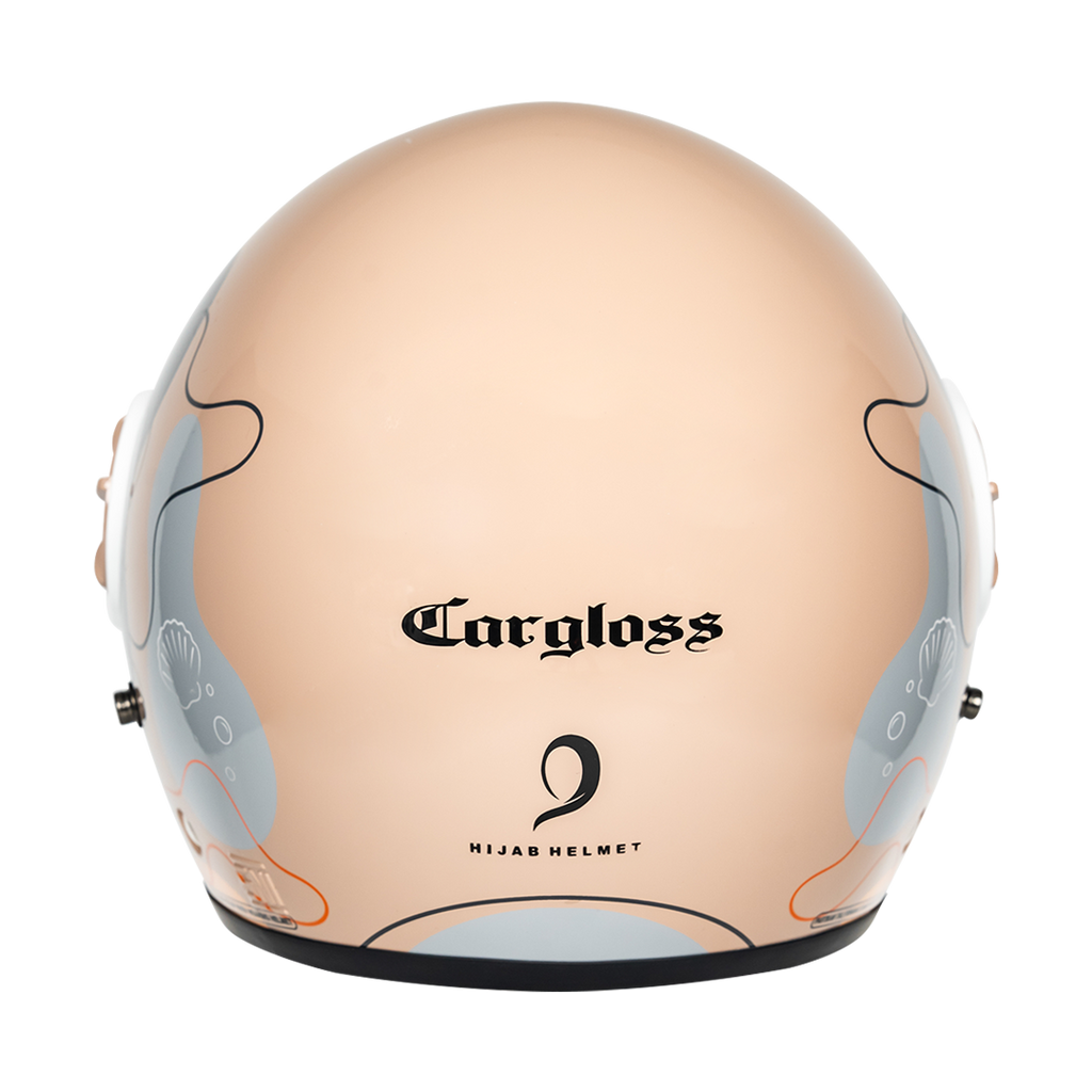 Cargloss YRH Hijab Graphic Retro Helm Half Face - Ocean Mocca