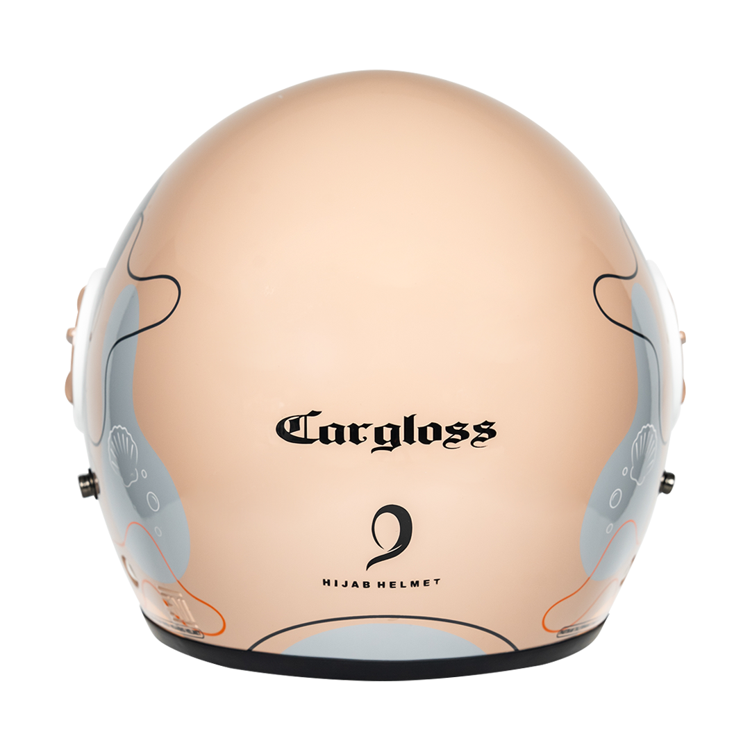 Cargloss YRH Hijab Graphic Retro Helm Half Face - Ocean Mocca