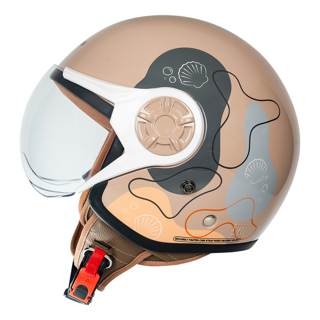 Cargloss YRH Hijab Graphic Retro Helm Half Face - Ocean Mocca