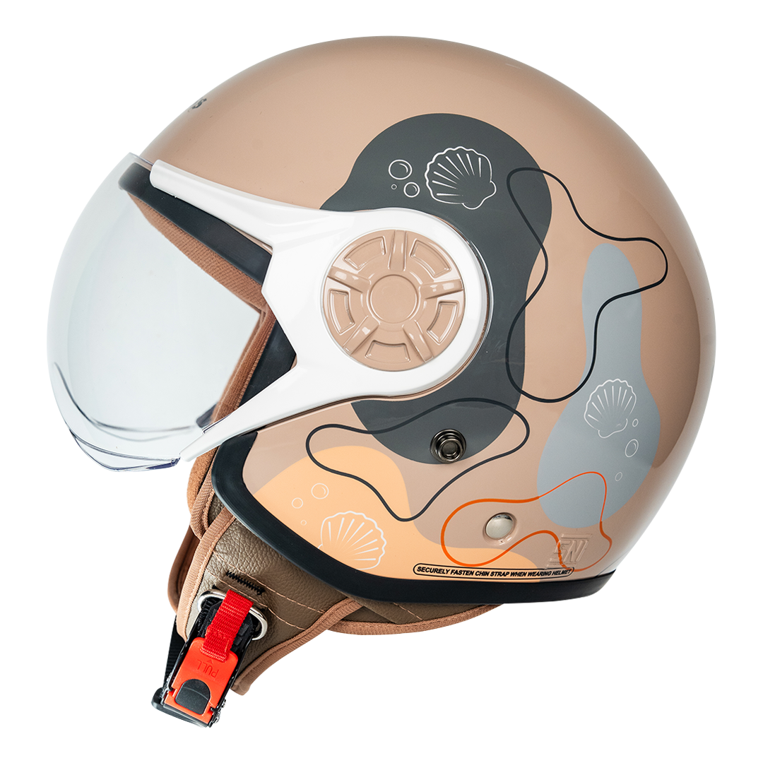 Cargloss YRH Hijab Graphic Retro Helm Half Face - Ocean Mocca