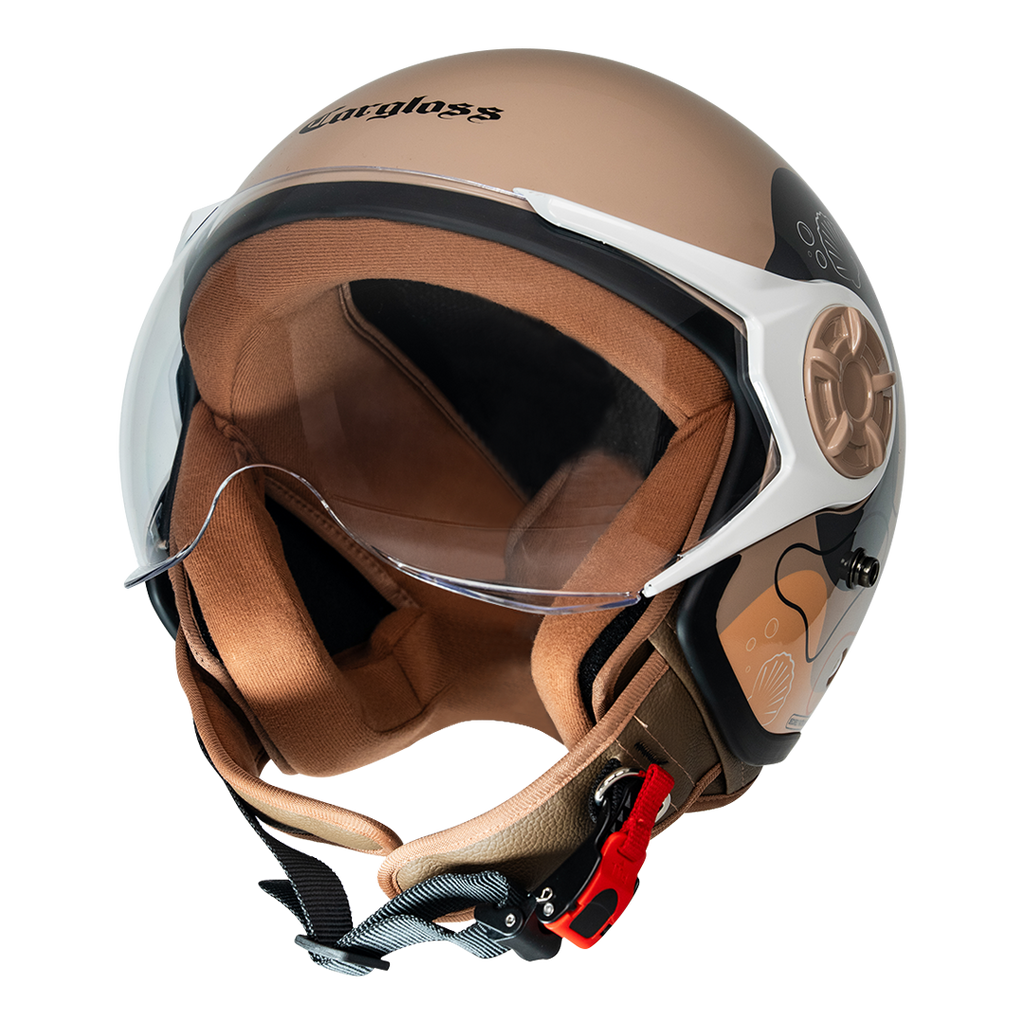 Cargloss YRH Hijab Graphic Retro Helm Half Face - Ocean Mocca