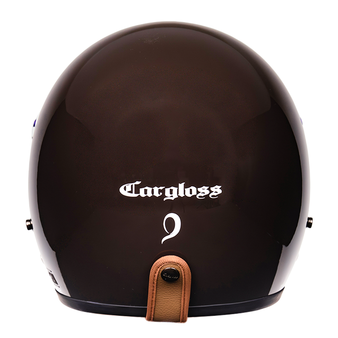 Cargloss CFH Hijab Retro Helm Half Face - Espresso Brown