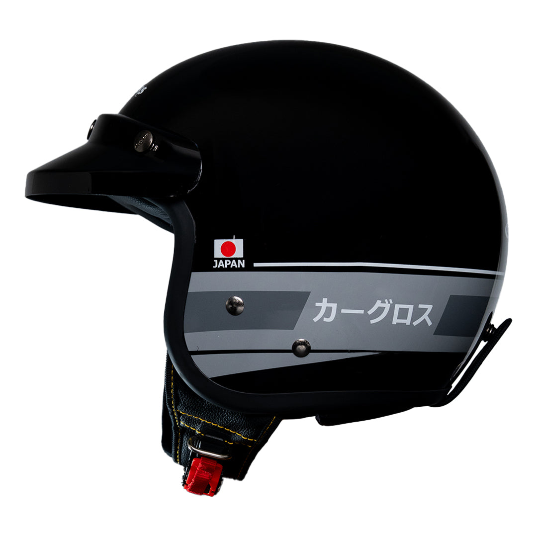 Cargloss CFM Retro Helm Half Face - Hikari Flat Black