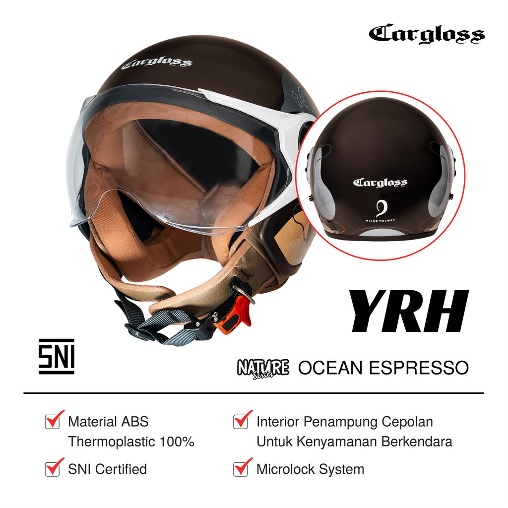 YRH Hijab Ocean Espresso Brown